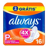Absorvente Always Basico C Abas Suave 16und