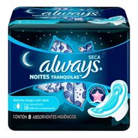 Absorvente Always Noturno Active C/abas Seca8un