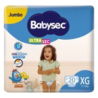 Fraldas Xg Babysec C/20 Jumbo