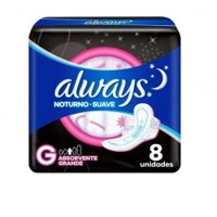 Absorvente Always Noturno Suave C/8 G