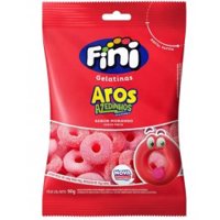 Bala Fini Gelatina 100g Aros Morango