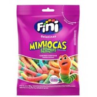 Bala Fini Gelatina Minhocas Citrica 100g